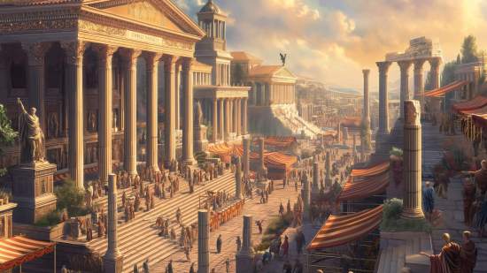 Recreación de ciudad romana