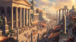 Recreación de ciudad romana