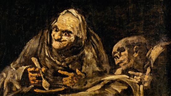 Dos viejos comiendo sopa, Goya