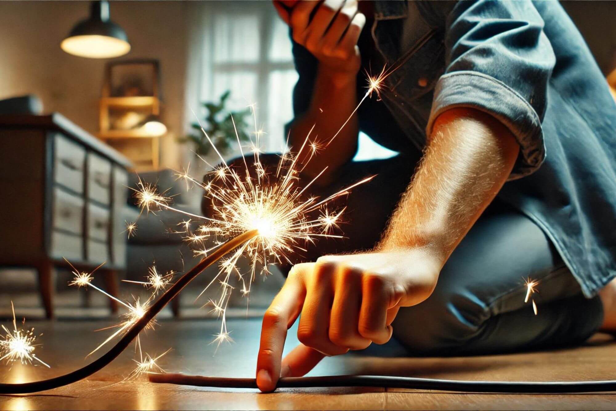 Electrocución en casa