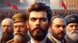 Figuras clave de la Revolución rusa: Nicolás II, Rasputín, Lenin, Trotski y Kornílov