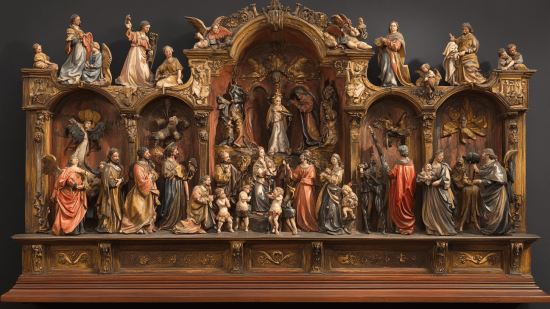 Recreación de un retablo español renacentista del siglo XVI