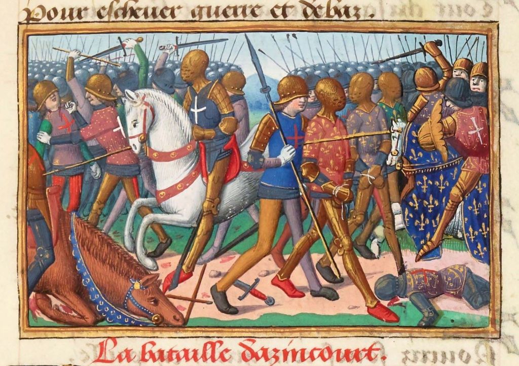 Batalla de Azincourt en Les Vigiles de Charles VII 1484