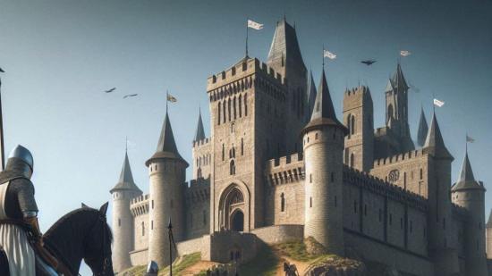 Recreación fantasiosa del Krak des Chevalliers