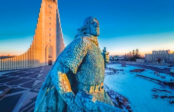 Estatua en Reikiavik (Islandia) de Leif Erikson