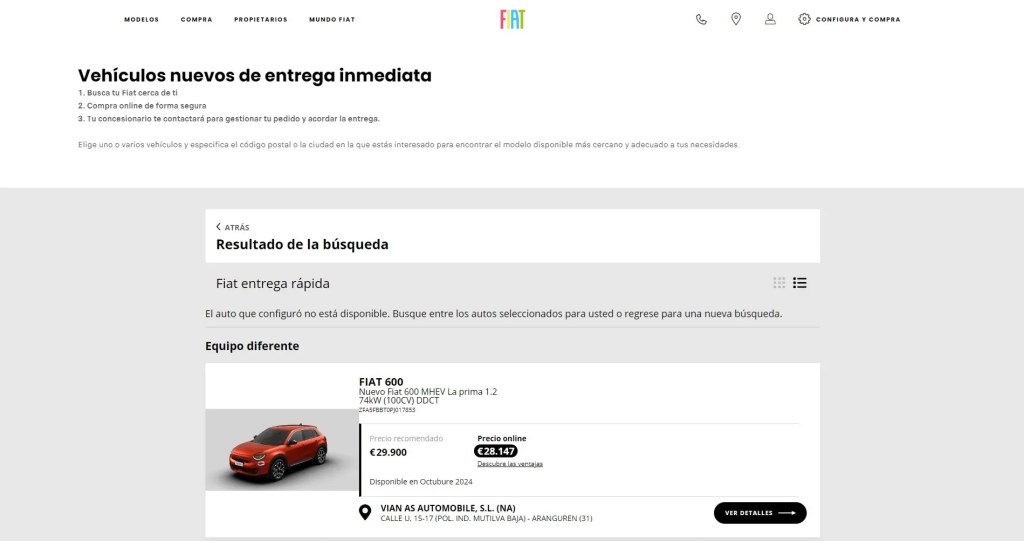 Compra un Fiat online