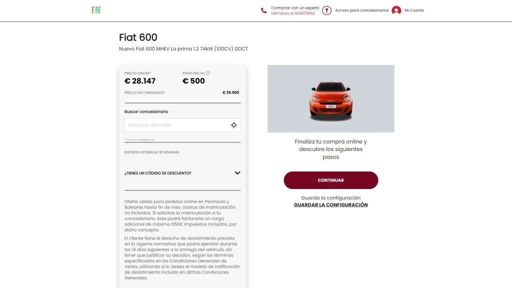 Compra un Fiat online