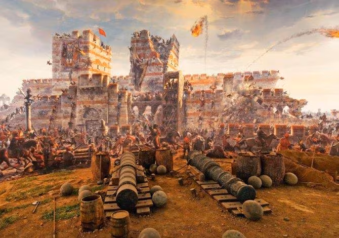 La toma de Constantinopla por los turcos en 1453
