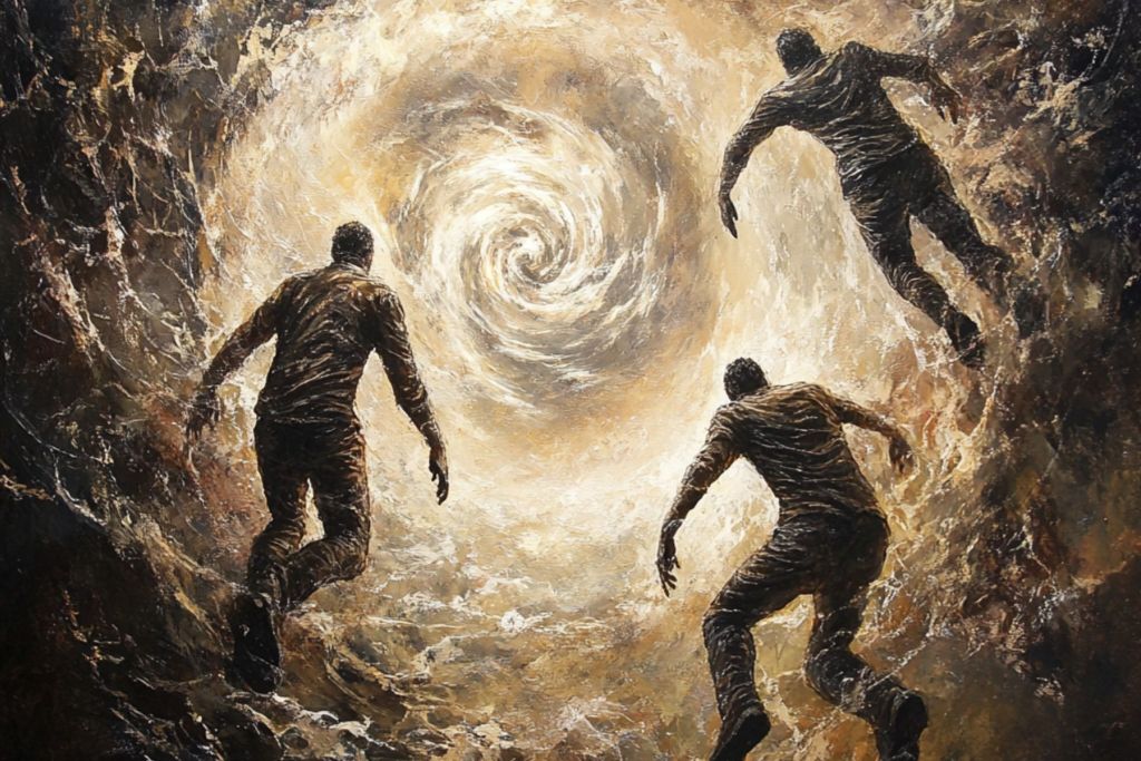 Cuando hablamos de "tres cuerpos" no hablamos de cuerpos humanos. Fuente: Midjourne