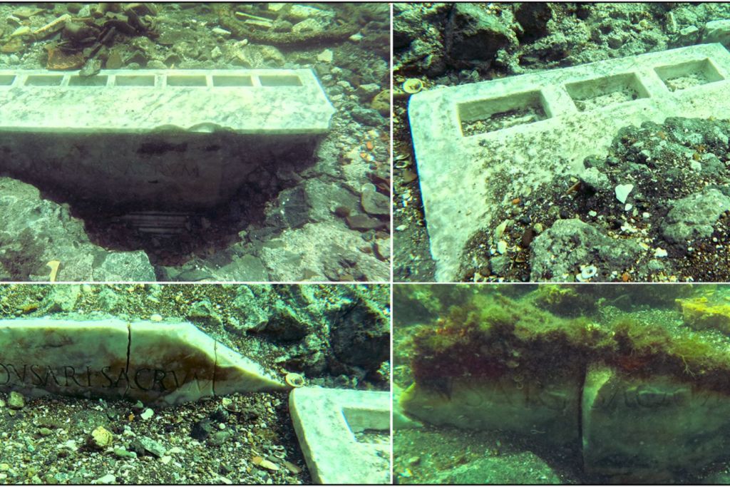 Restos del templo sumergido frente a las costas de Italia, un hallazgo que revela conexiones comerciales antiguas