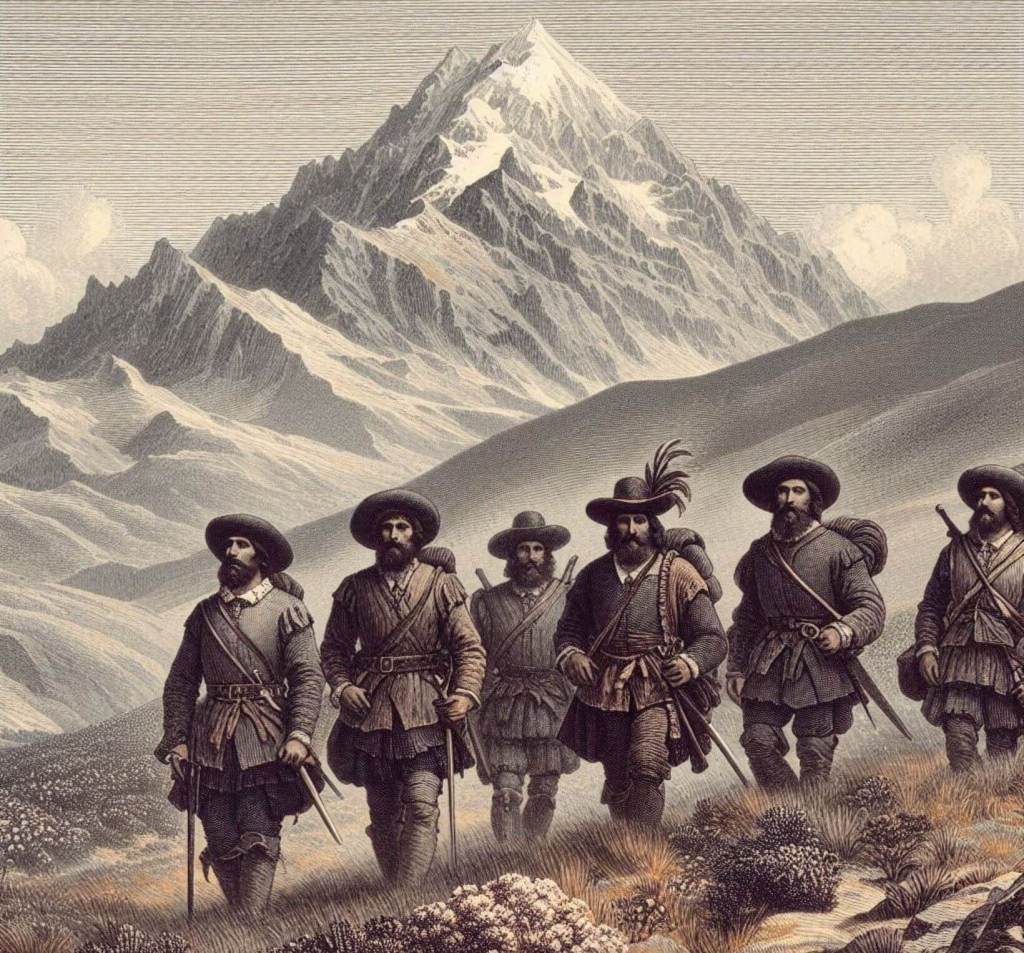 Recreación ficticia de los conquistadores