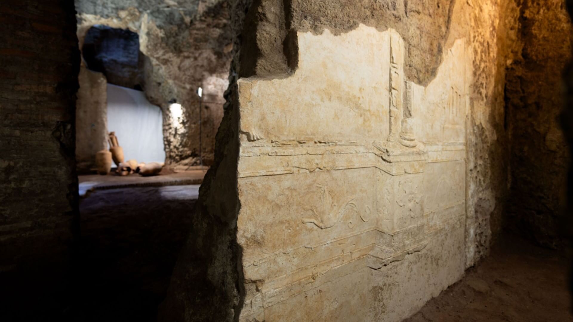 Sección de la domus encontrada en Vicus Tuscus