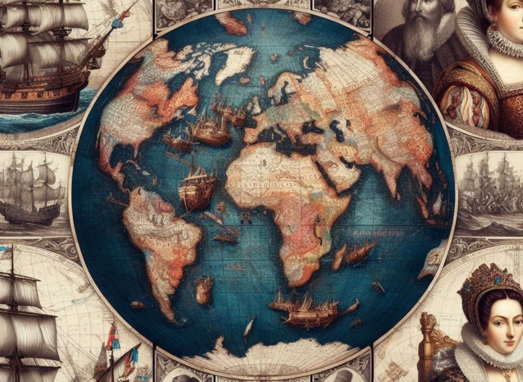 Recreación fantasiosa de la extensión del Imperi británico