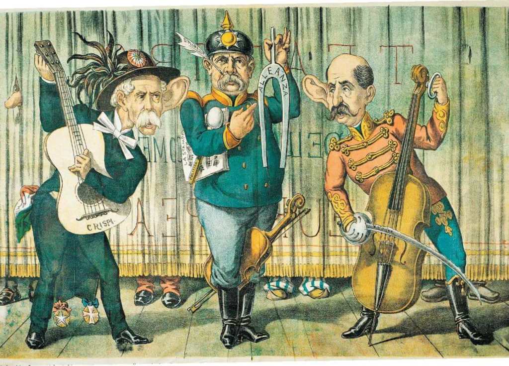 Caricatura de la Triple Alianza