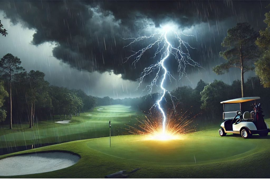 Los campos de golf también presentan riesgos por exposiciones a rayos.