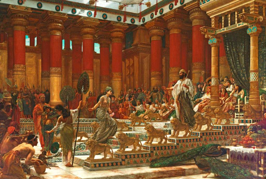 La reina de Saba visita al rey Salomón