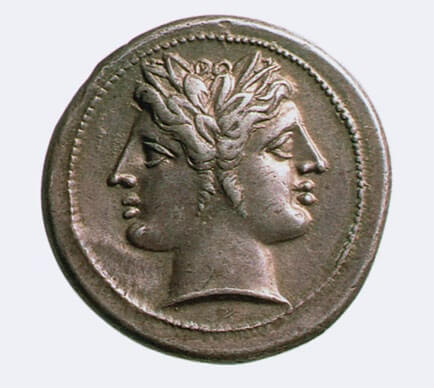 Moneda que honra a Jano