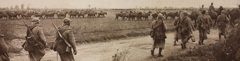 Caballería francesa durante la Ofensiva de los Cien Días