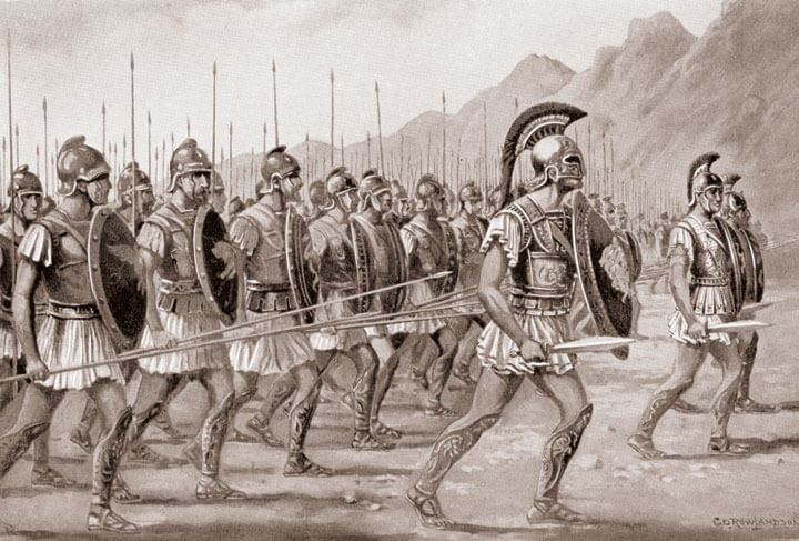 Ejército con sarisas