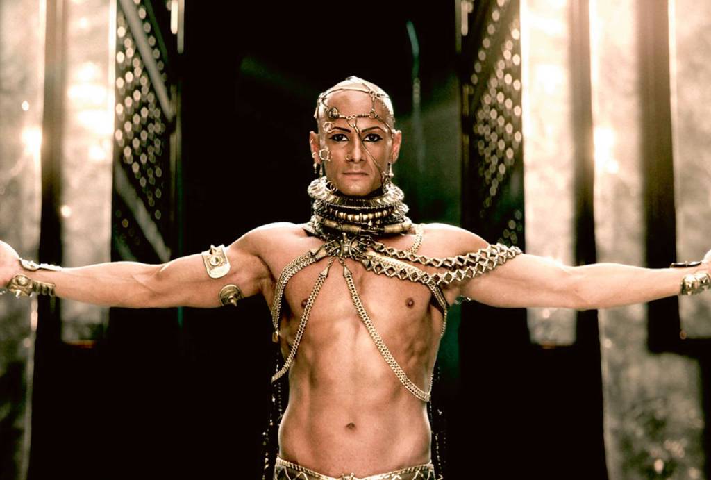 Rodrigo Santoro como Jerjes en la película 300