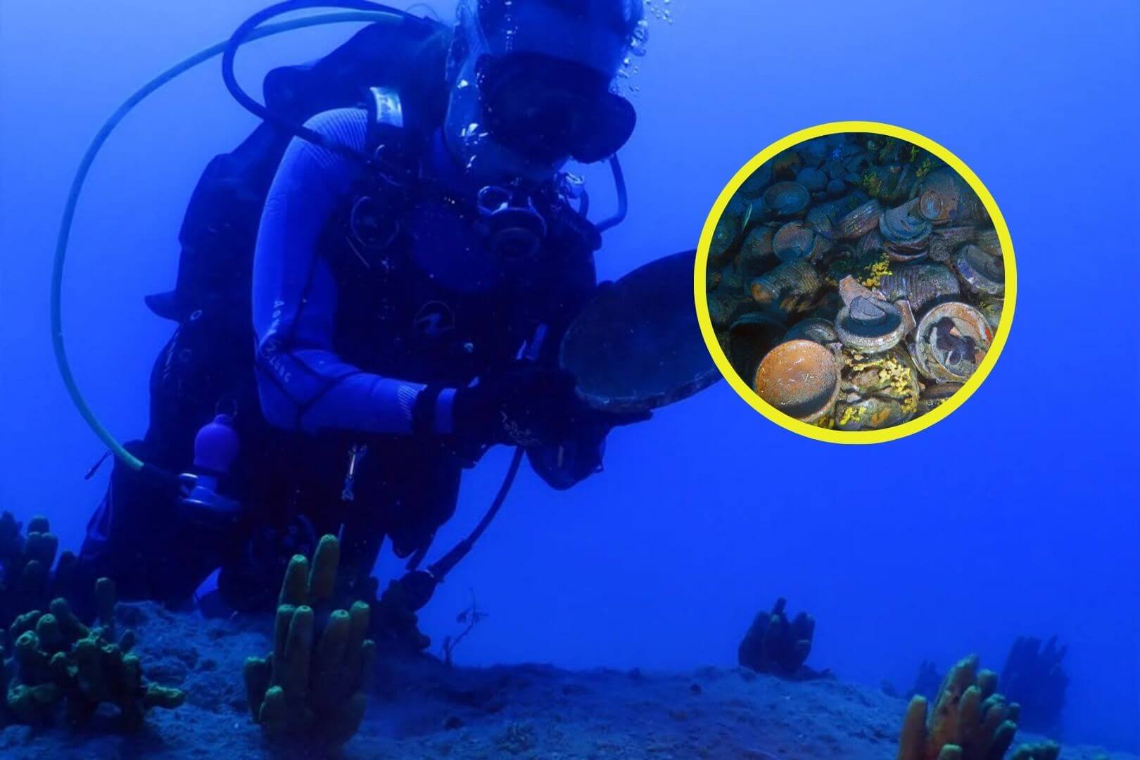 Arqueólogos encuentran un barco de 1.500 años con un cargamento único de 10.000 platos en el Mediterráneo