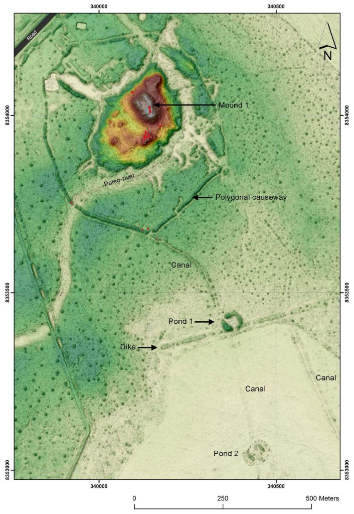Imagen Lidar del sitio arqueológico de Salvatierra