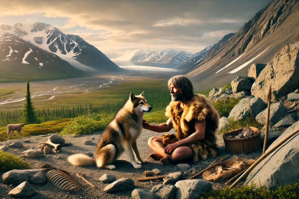 Nuevos hallazgos cambian la historia de la domesticación de los perros en América. Ilustración artística. Foto: Dall-e/Christian Pérez