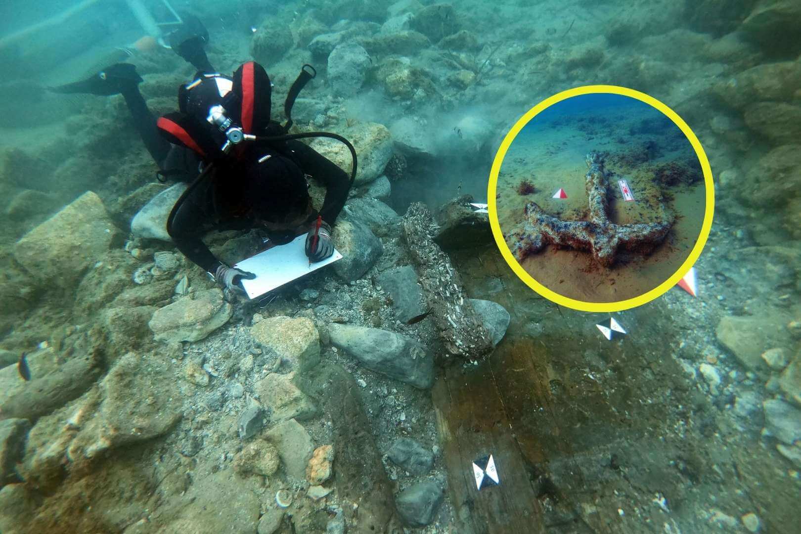 Anclas milenarias y un barco de la Grecia arcaica emergen de las aguas sicilianas