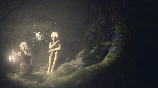 Elfos oscuros en el bosque