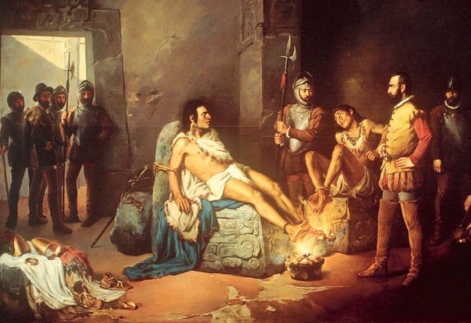 Tortura del líder azteca Cuauhtémoc