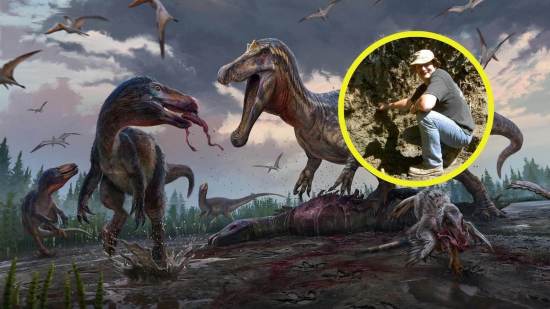 Dave Brockhurst en el sitio del hallazgo de los dientes