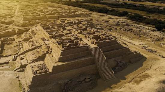 Recreación de una pirámide.