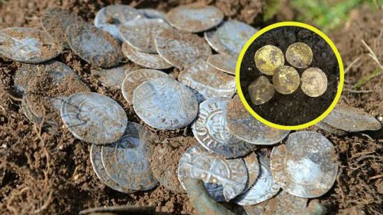 Encuentran un tesoro de más de 550 monedas medievales en Inglaterra