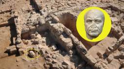 Descubren una colosal cabeza de mármol en las ruinas de Taposiris Magna