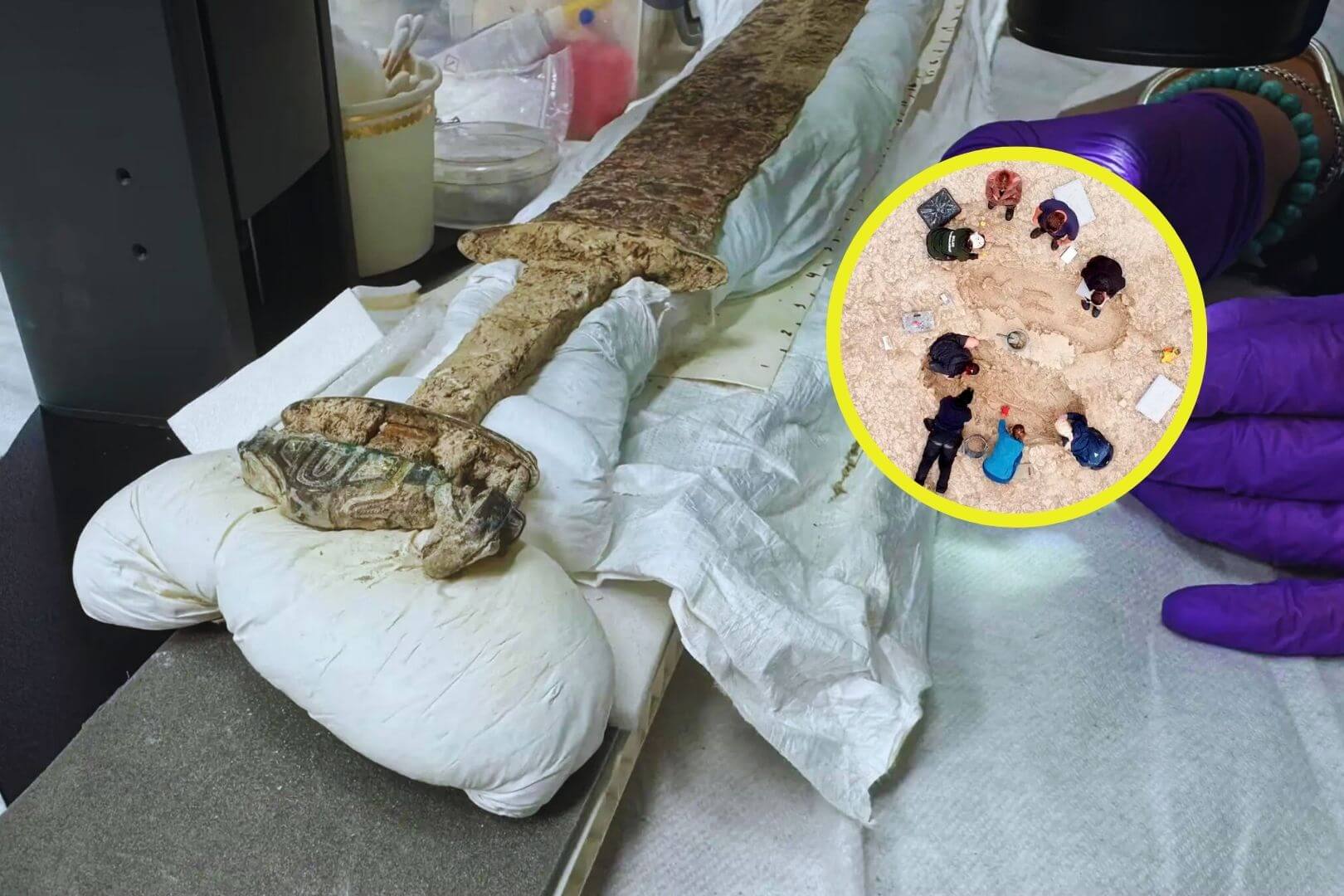 Una tumba anglosajona oculta en Inglaterra revela un arma de élite jamás vista