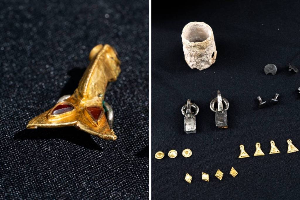 Entre los hallazgos más recientes se encuentran pendientes de oro, broches tipo fíbulas, adornos aplicados y hebillas tanto de cinturón como de calzado