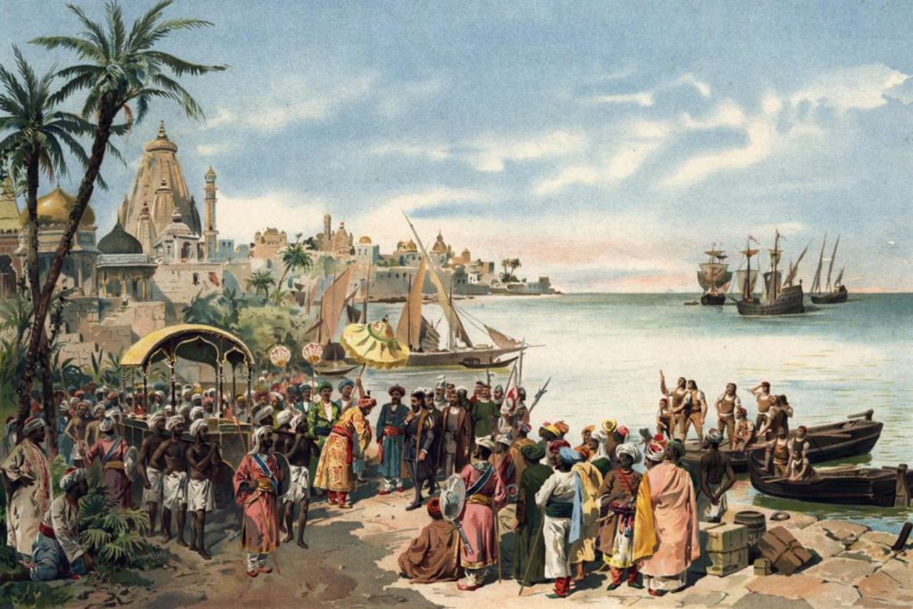 Llegada de Vasco da Gama a Calicut en 1498