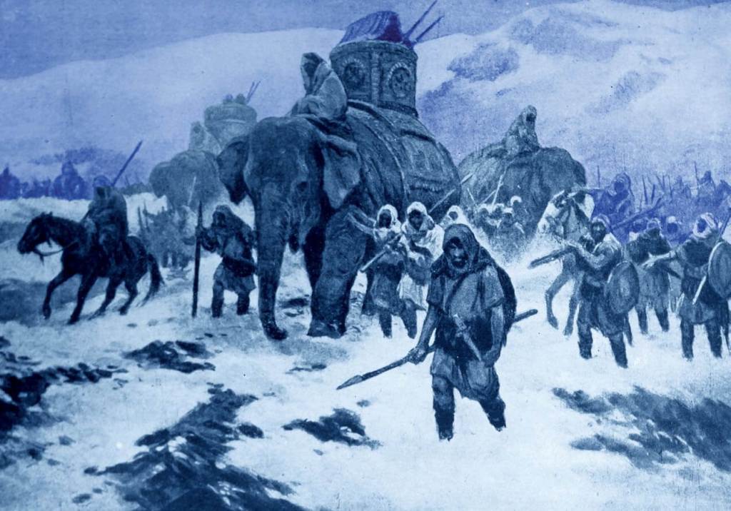 Aníbal cruzando los Alpes