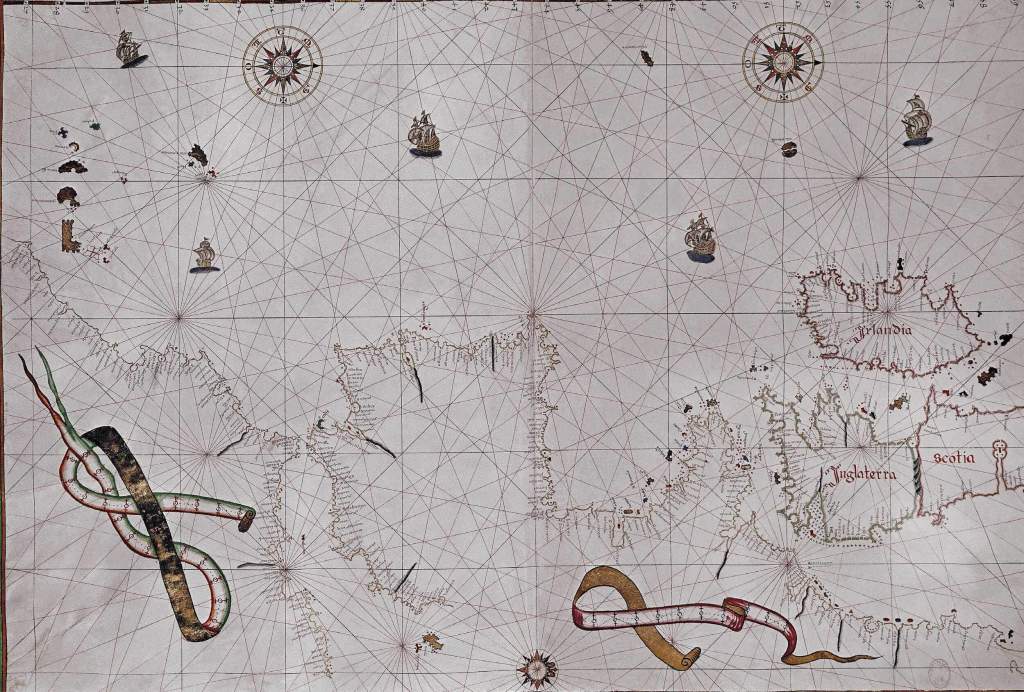 Atlas portulano de la costa Atlántica, de Joan Martínez (s. XVI)