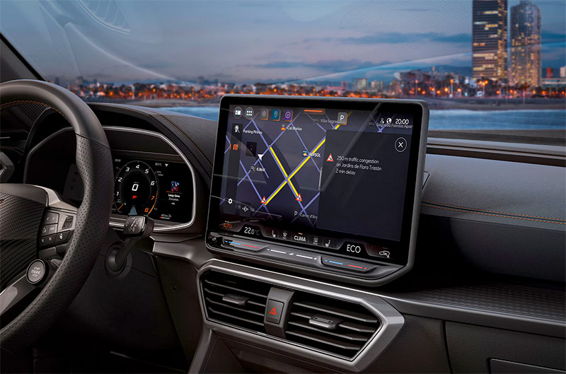 pantalla de 12,3 pulgadas.