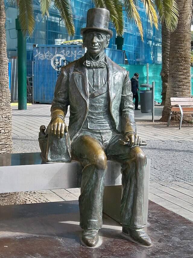 Estatua de Christian Andersen en Málaga