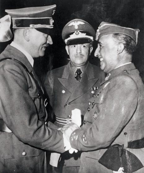 Hitler y Franco se saludan en Hendaya