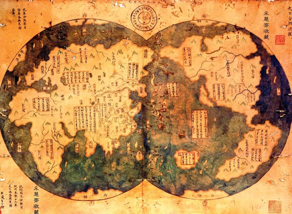 Mapamundi dibujado por Zheng He en 1421