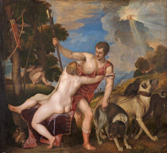 Venus y Adonis, de Tiziano