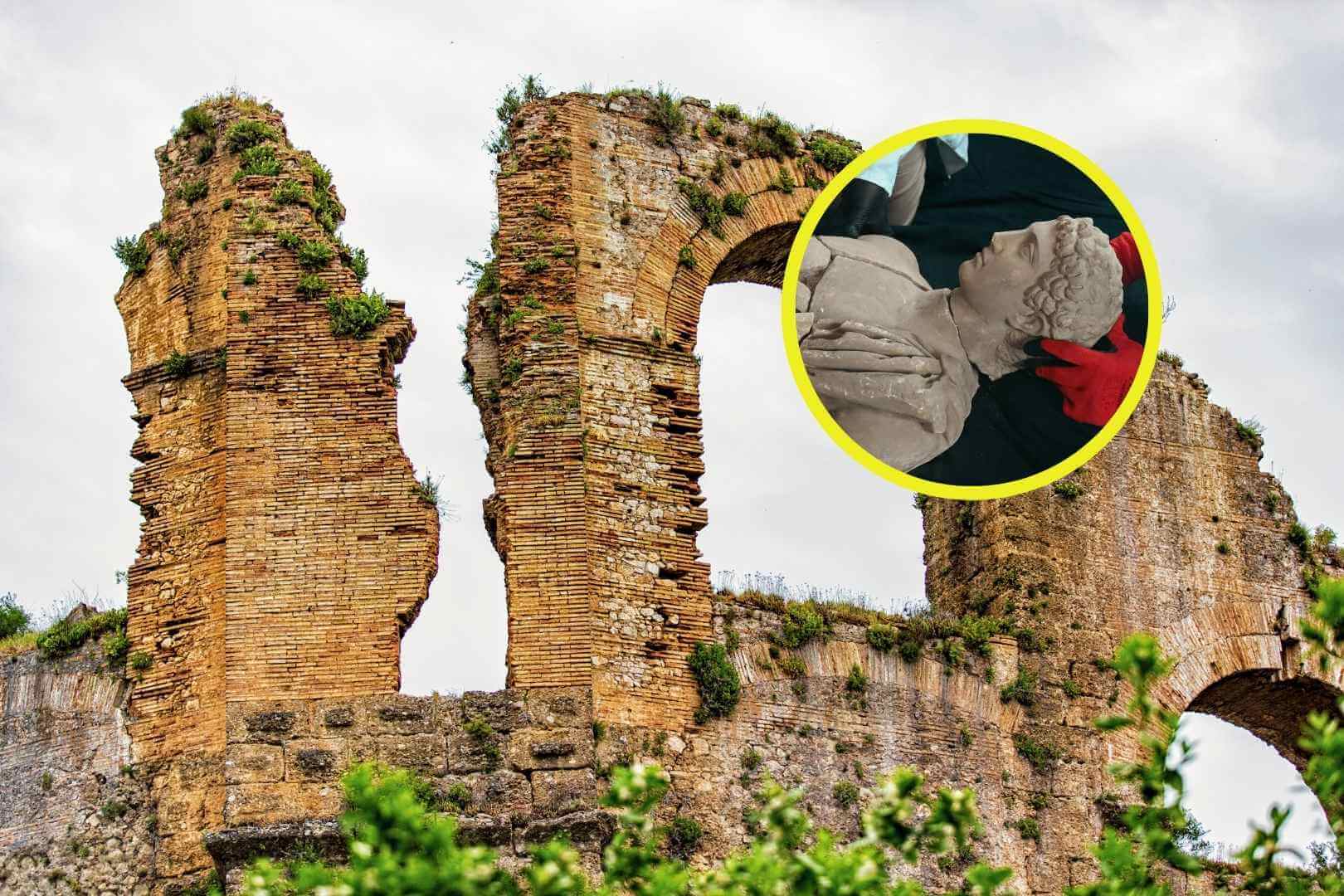Arqueólogos desentierran en Aspendos una estatua de Hermes con un carnero