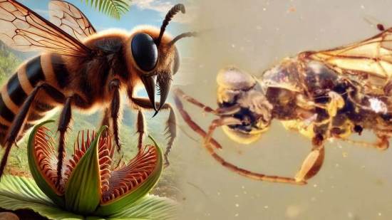 Descubren una avispa con 'abdomen trampa' de hace 99 millones de años