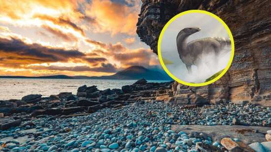 Un acantilado de roca sedimentaria en Elgol, en la isla de Skye