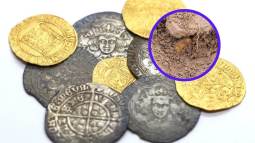 Hallan un asombroso alijo de monedas de oro y plata del siglo XV