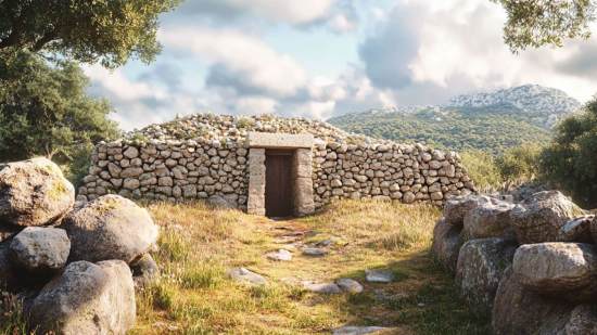 Recreación ficticia de un nuraga