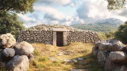 Recreación ficticia de un nuraga